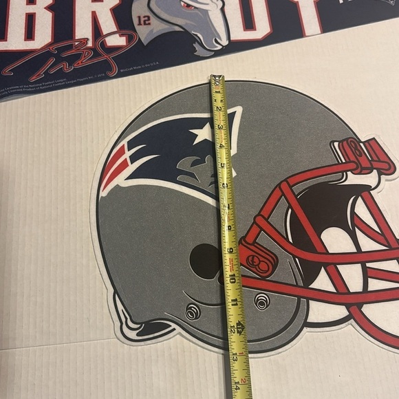 Patriots Brady decorative fabric helmet and pennant with the Goat blue red white - Picture 4 of 7